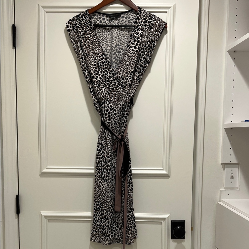 Animal Print Wrap Dress